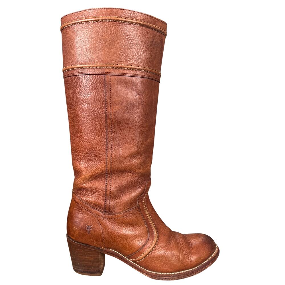 Vintage Frye Women’s Jane Saddle Brown Leather Riding Boot Size US 9